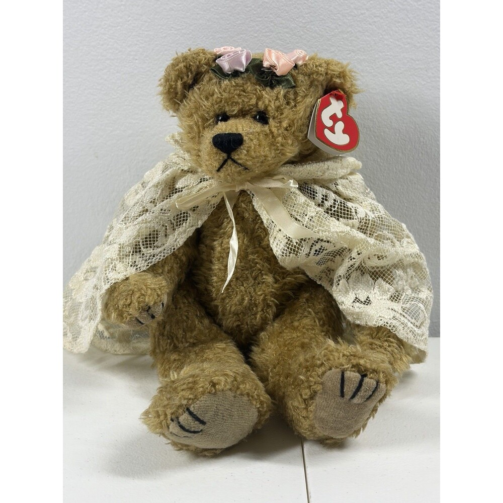 Ty Attic Treasure “Eve” the Bear 12" Stuffed Animal Toy Vintage Wedding Bear